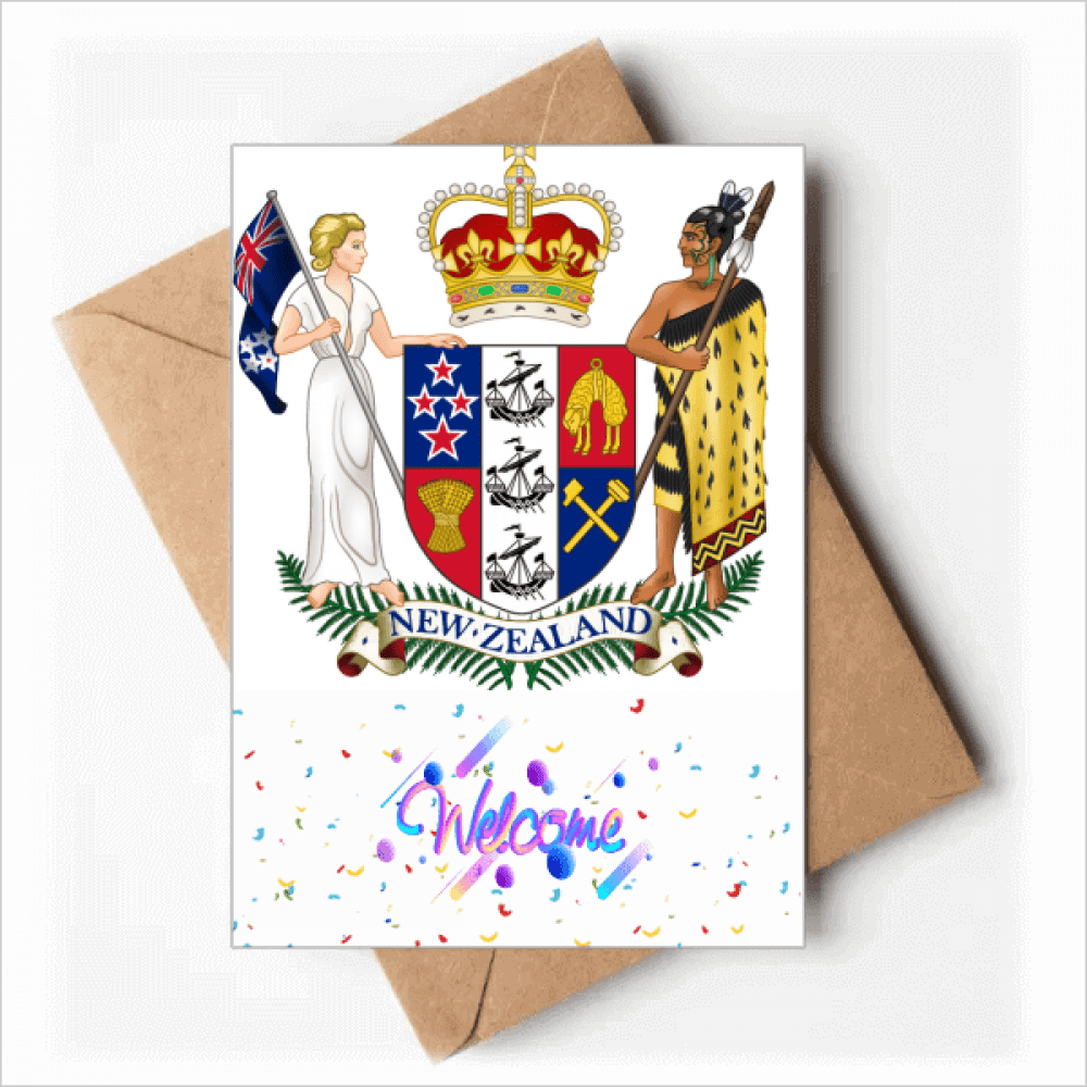 New Zealand Oceania National Emblem Welcome Back Greeting Cards ...