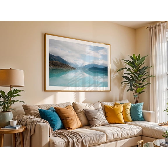 New Zealand Print Mount Cook Photography Mountain And Lake Photo Wall Art, Unframed Paper Print