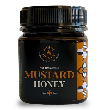 New Zealand Puhoi Honey Raw Mustard Honey 250g (8.8oz)