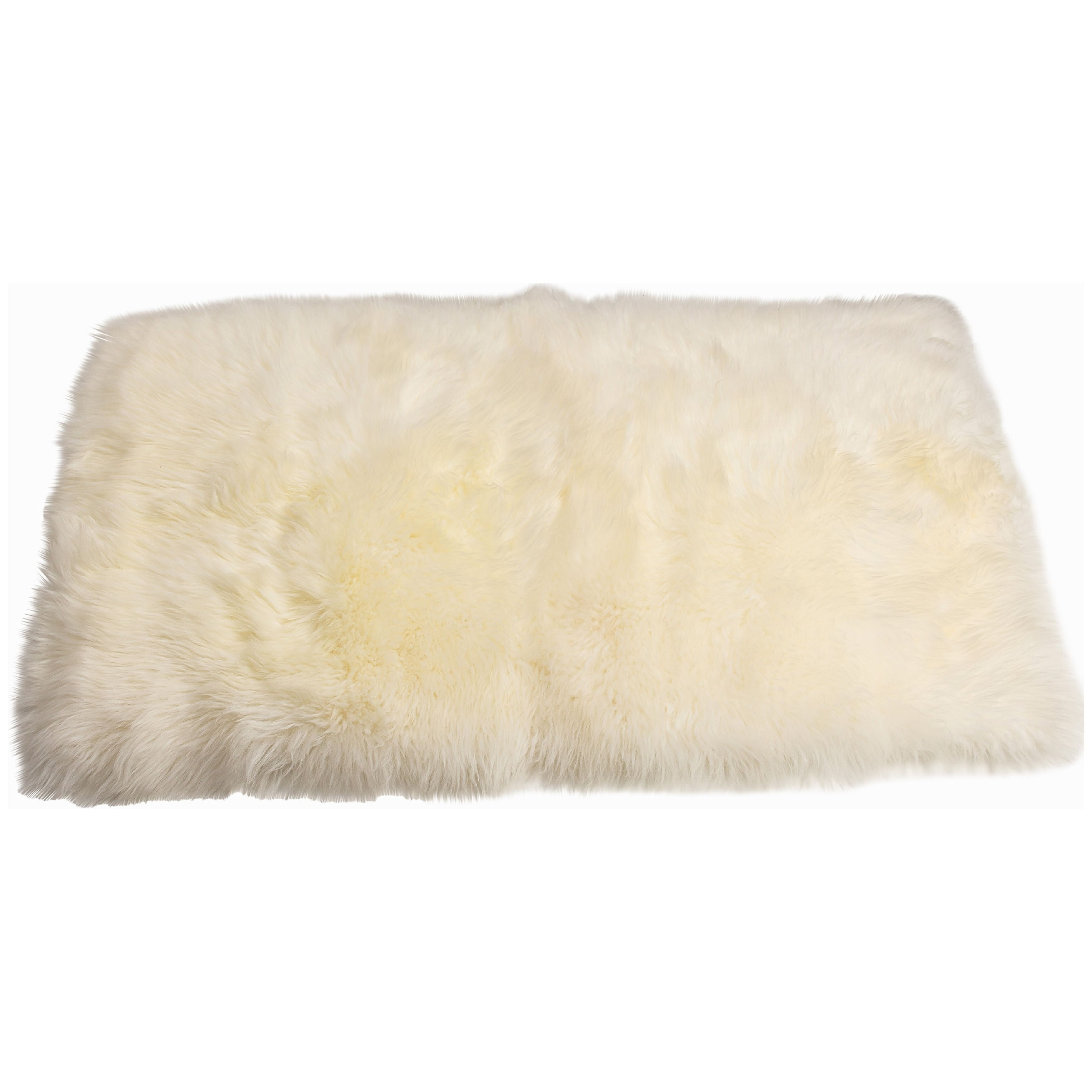 Luxe New Zealand Handmade Sheepskin 2x3 Rug - Soft Gray