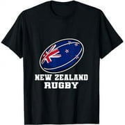 New Zealand Rugby Gear New Zealand Flag Rugby Fan T-Shirt