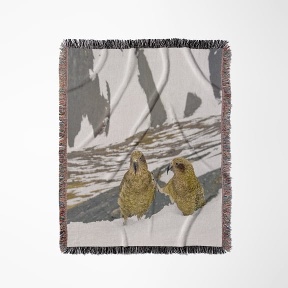 New Zealand, South Island, Arrowsmith, Kea Birds-Au02 Fno0442 - Fredrik Norrsell, Woven Blanket