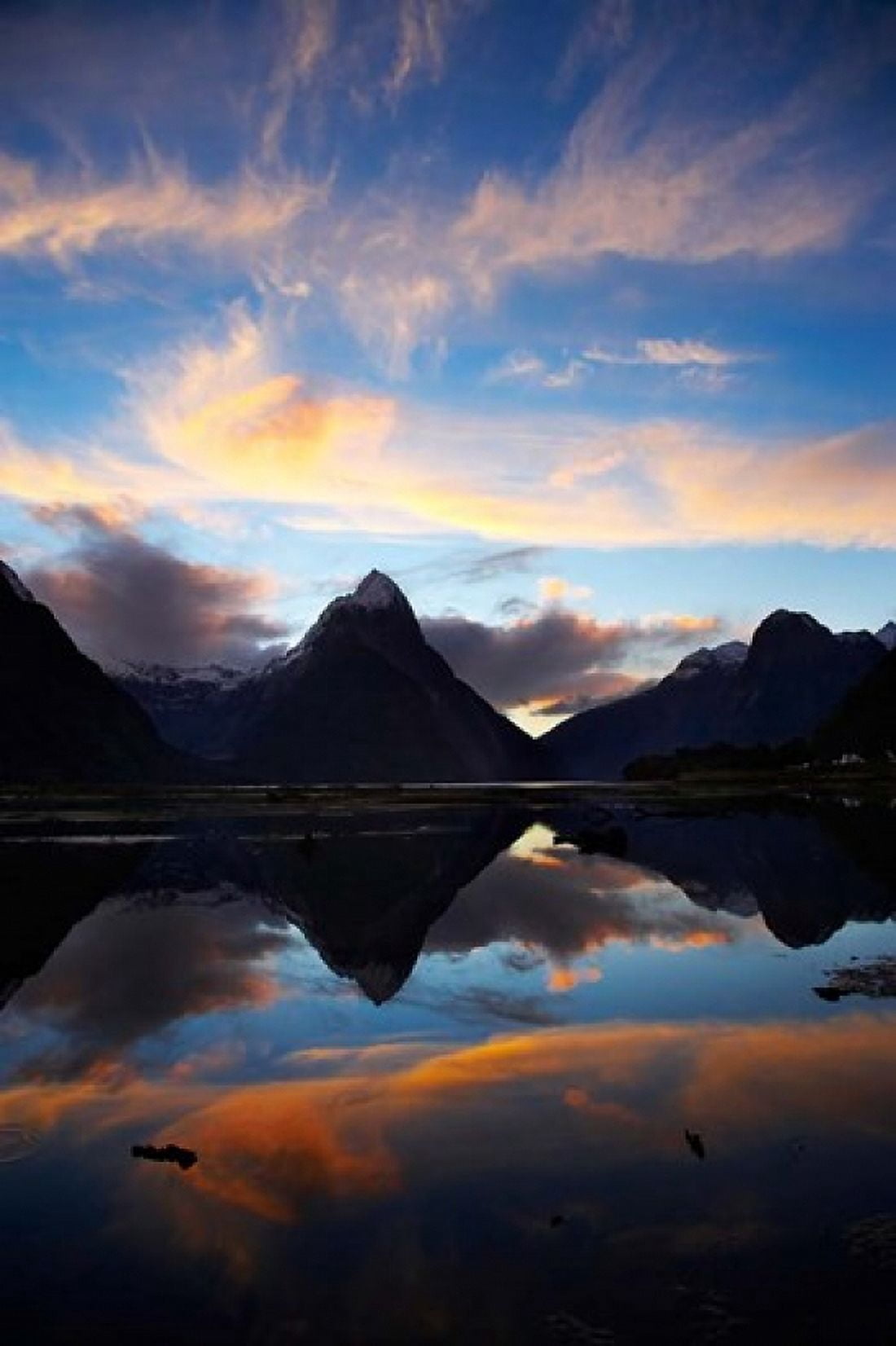 New Zealand South Island Fiordland Milford Sound Canvas Art - David Wall DanitaDelimont (23 x 34)
