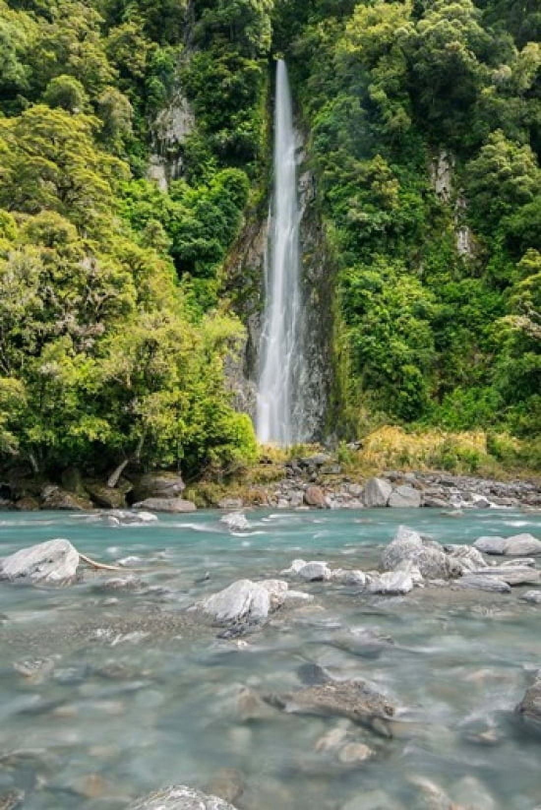 New Zealand South Island Haast Pass Thunder Creek Falls Canvas Art - Rob Tilley DanitaDelimont (25 x 37)