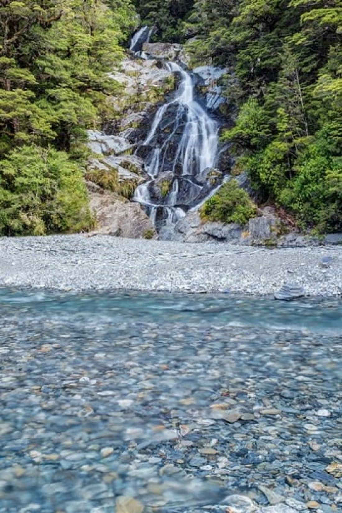 New Zealand South Island Mt Aspiring National Park Fan Tail Falls Canvas Art - Rob Tilley DanitaDelimont (18 x 24)