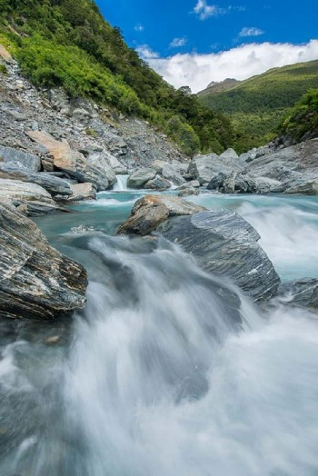 New Zealand South Island Mt Aspiring National Park Haast River Canvas Art - Rob Tilley DanitaDelimont (25 x 37)