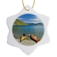 thumbnail image 1 of 3drose, New Zealand, South Island, Tawhitinui, Kayaking-au02 Fno0173 - Fredrik Norrsell, 3 inch Snowflake Porcelain Ornament, 1 of 7