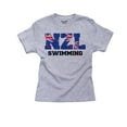 thumbnail image 1 of New Zealand Swimming - Olympic Games - Rio - Flag Boy's Cotton Youth Grey T-Shirt, 1 of 2