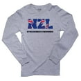thumbnail image 1 of New Zealand Synchronized Swimming - Olympic Games - Rio - Flag Men's Long Sleeve Grey T-Shirt, 1 of 2