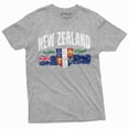 thumbnail image 1 of New Zealand T-Shirt Mens Womens Kiwi New Zealand Flag Tee Shirt (4X-Large Grey), 1 of 6