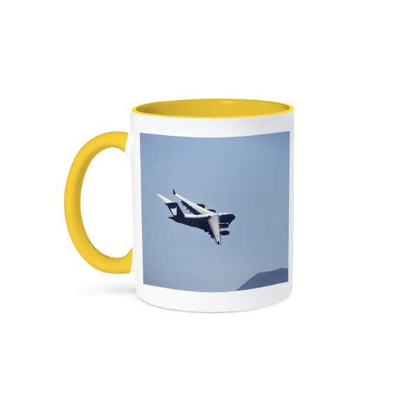 New Zealand, Warbirds Over Wanaka, Vintage Airplanes-Au02 Dwa5985 - David Wall, 15oz Two-Tone Yellow Mug