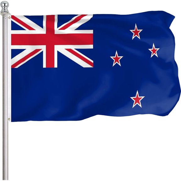 New Zealand flag 3x5 Ft Outdoor, Vibrant Color Fade Resistant Albania Flags Polyester Double Stitched, Albanian National Flag Canvas Header and Brass Grommets