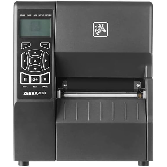 New Zebra ZT230 Industrial Barcode Label Printer 203 DPI Thermal Transfer USB Ethernet Serial Label Printer, P/N: ZT23042-T01200FZ