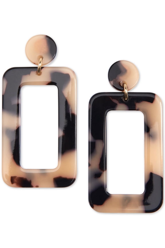 New Zenzii Gold Acetate Cutout Drop Earrings $30.00