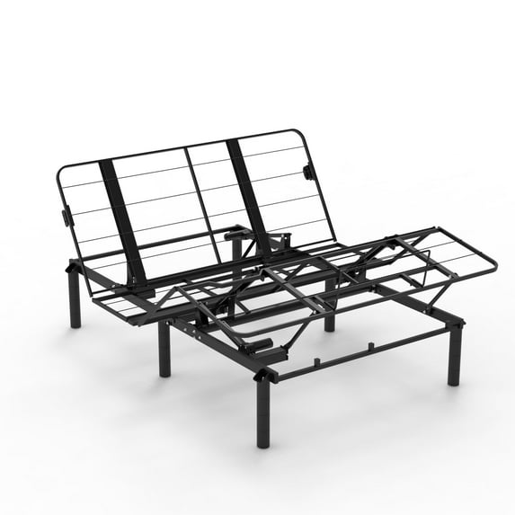 Queen Adjustable Bed Base Frame - Zero Clearance Design, Head & Foot Incline w/ Quiet Motor, Dual USB A+C Ports, 750 lbs Capacity