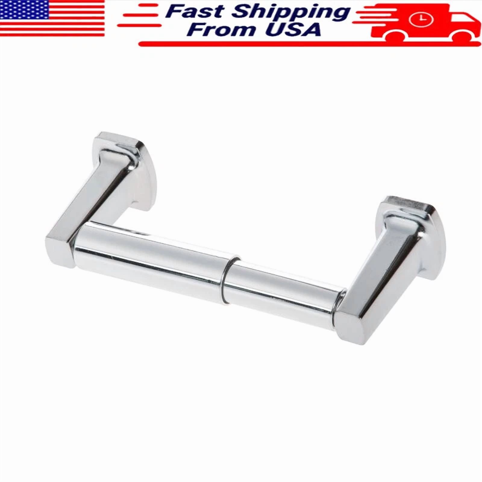 New Zinc Alloy Wall Mounted Toilet Paper Holder Easy Change Design Chrome Finish