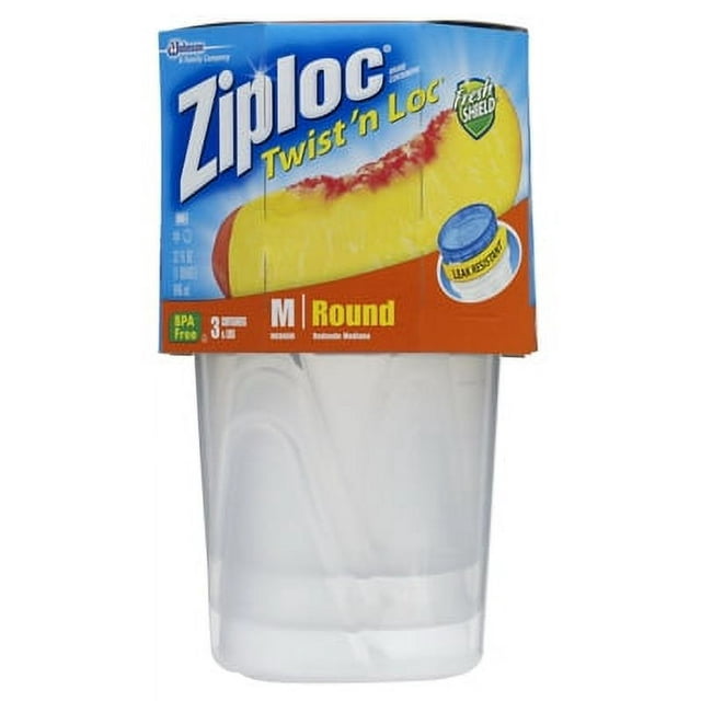 New Ziploc 2 Count Medium 2 Cup TwistNLoc Containers