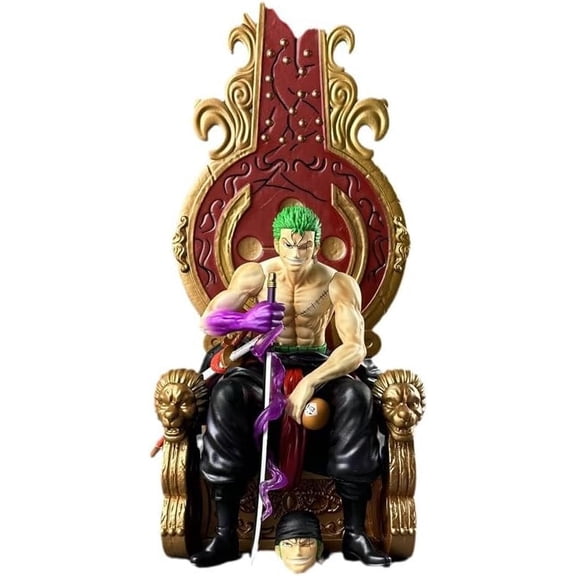 New Zoro Figure Sitting Pose Zoro Figures 32cm/12.6inch PVC Statue Model Anime Characters Figure Decor Action Figure Statue Ornament