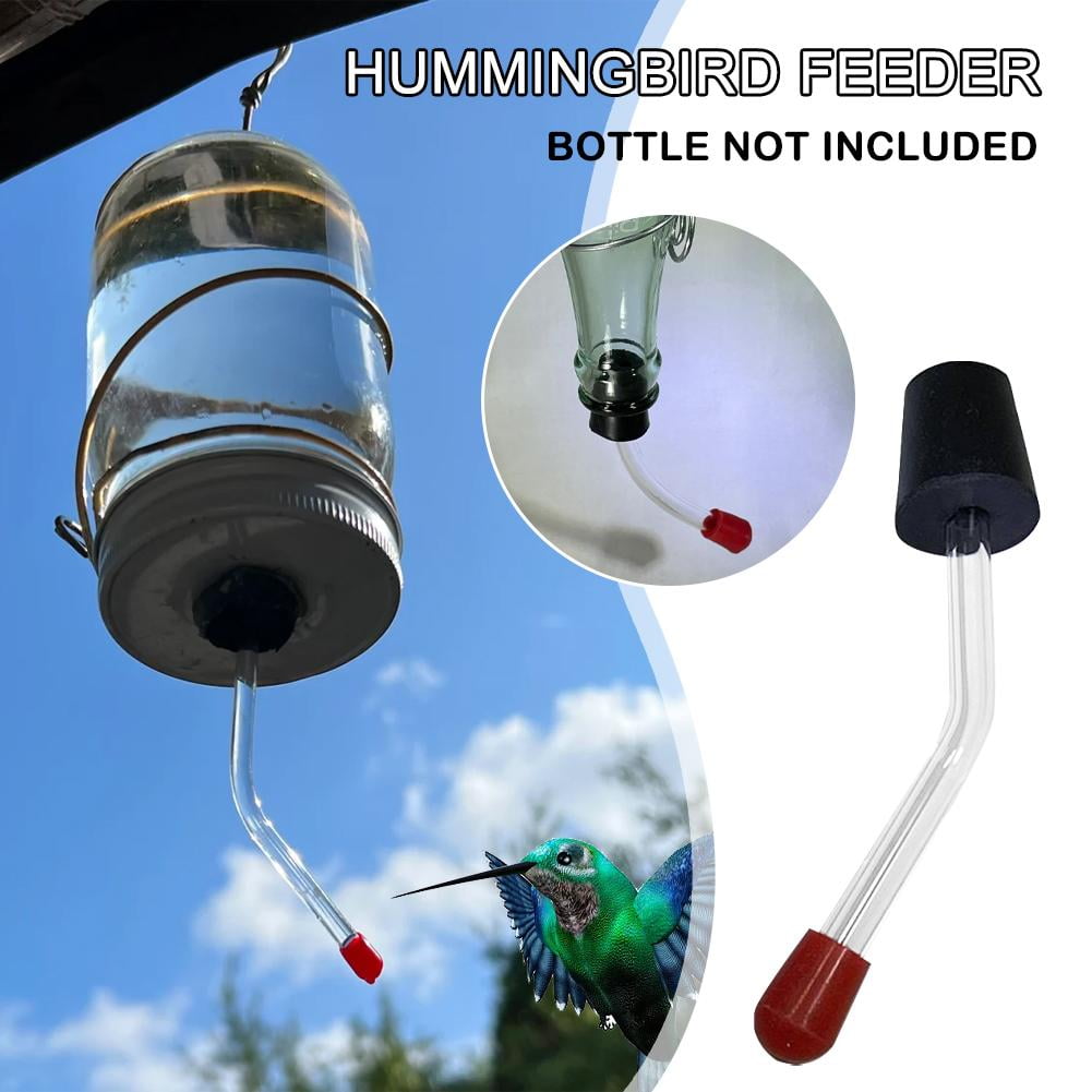New and Improved Deluxe Hummingbird Feeder tubes and stoppers Glass