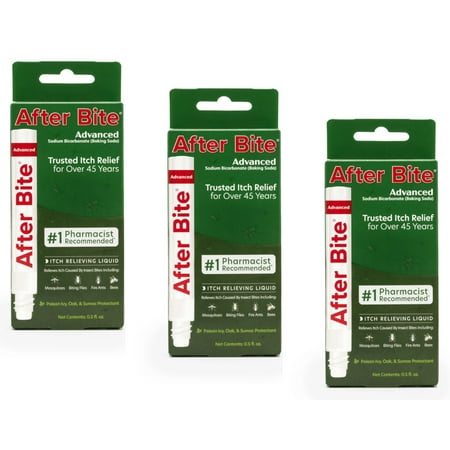 New and Improved! Tender After Bite Afterbite The Itch Eraser .5 FL OZ (3 Pack)