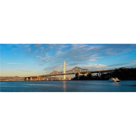 New and old eastern span of the bridges, San Francisco-Oakland Bay Bridge, San Francisco, California, USA Poster Print (36 x 12)
