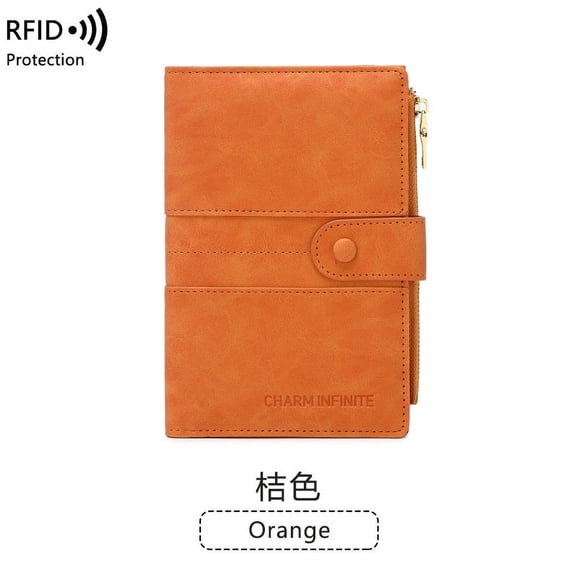 New anti-scan RFID passport holder with zipper and buckle, multifunctional travel passport bag