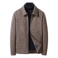 thumbnail image 1 of New autumn and winter woolen coat for men, light business style，Autumn and winter long-sleeved casual jacket for men, 1 of 5