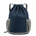thumbnail image 1 of New basketball sports drawstring backpack, dry and wet separation fitness bag storage bundle pocket, 1 of 6