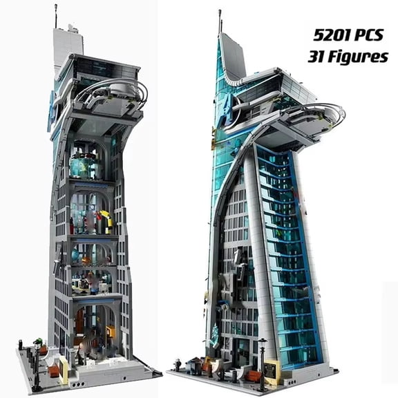 New battle tower modular model building assembly brick classic tower building home decoration boy Christmas Day gift