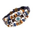 thumbnail image 1 of New beaded eye leather bracelet, pull-down adjustable couple leather bracelet, Valentine's Day gift for male and female friends, 1 of 6