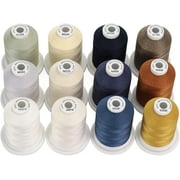 New brothread 12 Neutral&Jean Colors 100% Mercerized Cotton Thread 30WT 600M(660Y)
