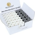 thumbnail image 1 of New brothread 144pcs (96White+48Black) 90WT Prewound Bobbin Thread Size A SA156, 1 of 6