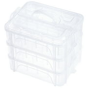 New brothread 3 Layers Stackable Clear Storage Box/Organizer for Holding 60 Spools Home Embroidery & Sewing Thread and Other Embroidery Sewing Crafts (Spool Size Requirement: H≤2.2"; W≤1.69")