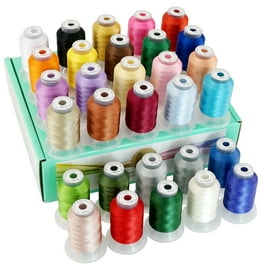 Embroidery Thread, 100% Polyester Embroidery Machine Thread, 40 WT, 550  Yards 500m or 2750 Yards 2500 Meters, Brother Janome Singer 
