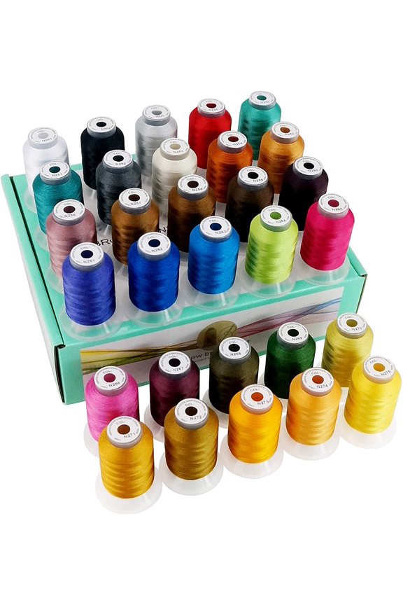 30 Janome Colors Polyester Embroidery Machine Thread 500M (550Y) Assortment3