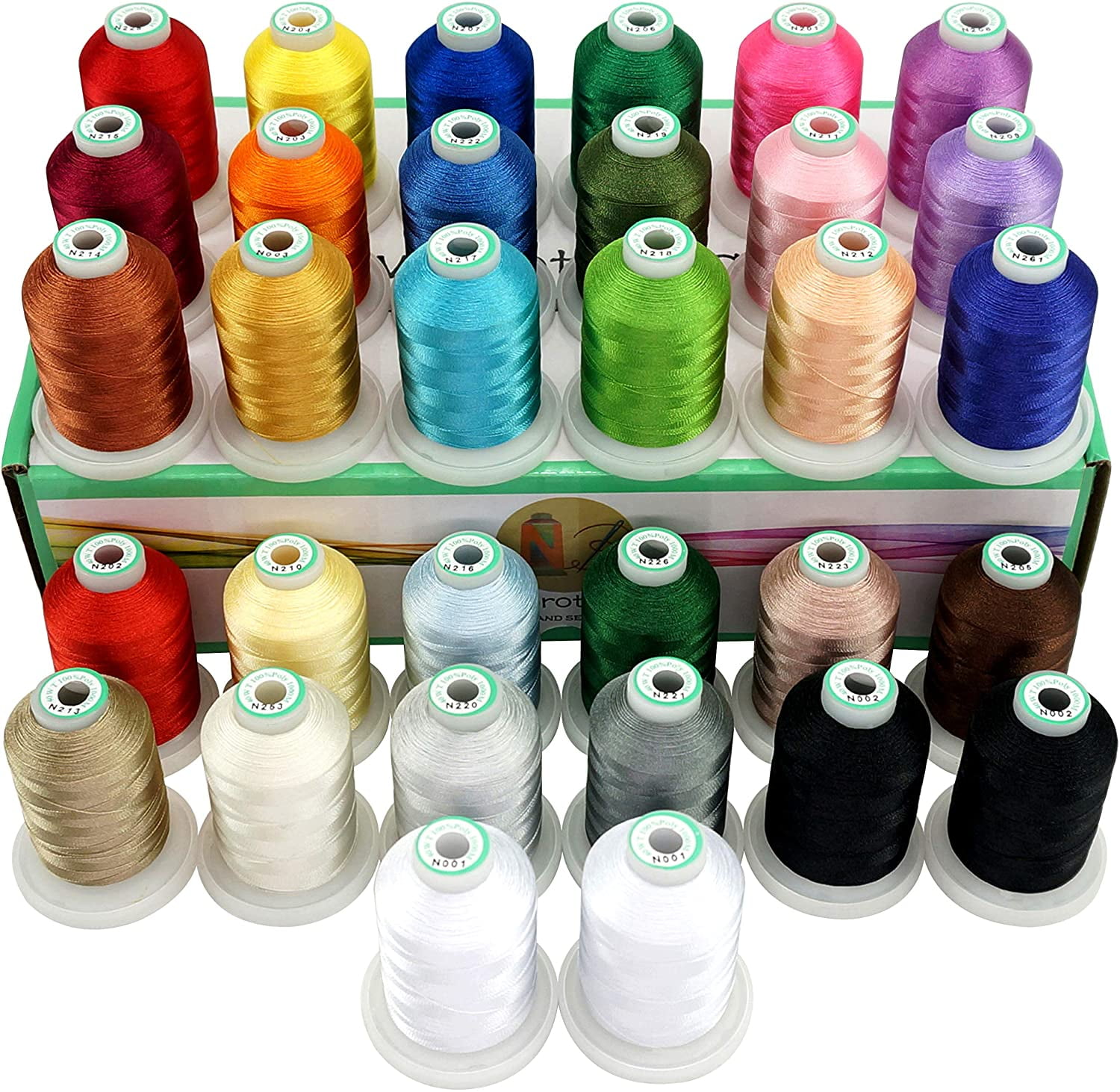 White Embroidery Bobbin Thread 90 Weight (Brother Embroidery Only Machines)  - 012502100737