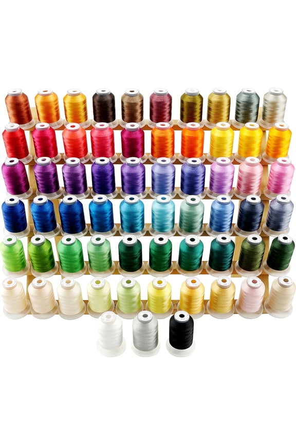 63 Colors Polyester Embroidery Machine Thread Kit 500M (550Y) Each Spool Compatible with Most Home Embroidery Sewing Machines