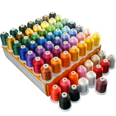 New brothread 64 Spools 1000M (1100Y) Polyester Embroidery Machine Thread Kit