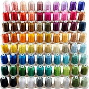 New brothread 80 Spools Polyester Embroidery Machine Thread Kit 1000M 1100Y