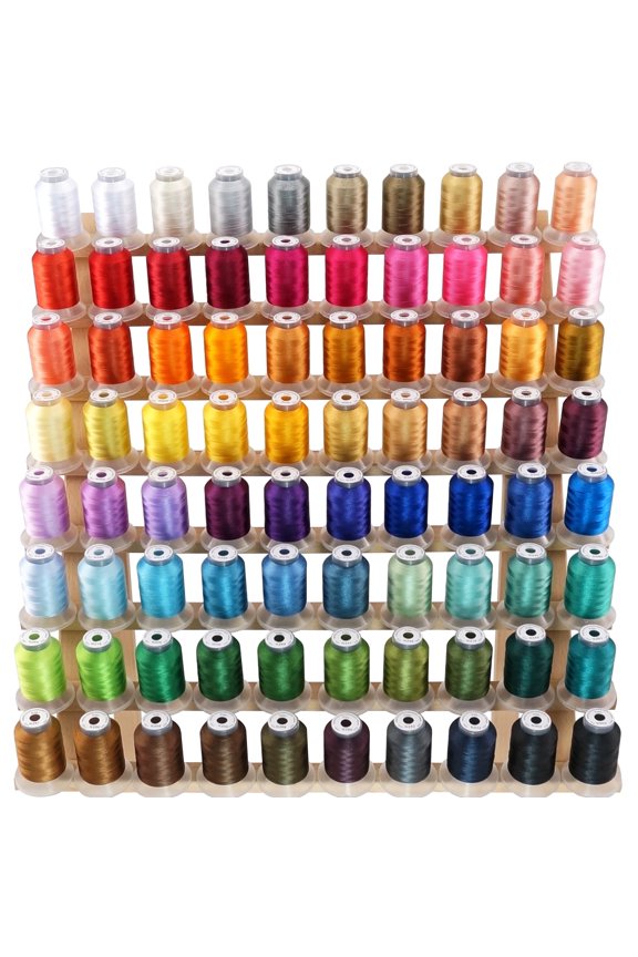 80 Spools Polyester Embroidery Machine Thread Kit 500M (550Y)