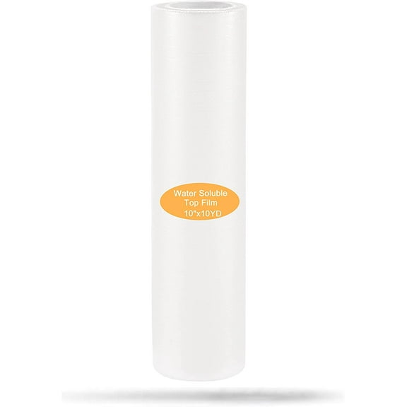 New brothread Light Weight Clear Wash Away-Water Soluble Embroidery Topping Film 10"x10yd roll