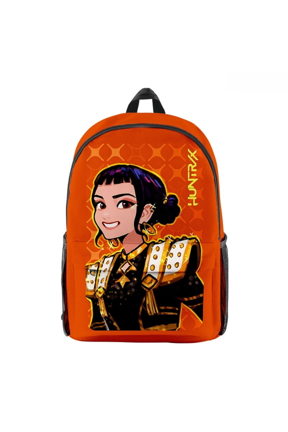 New cartoon anime Korean-style 2D cool print backpack, large capacity, lightweight, durable, cute sports backpack for students
