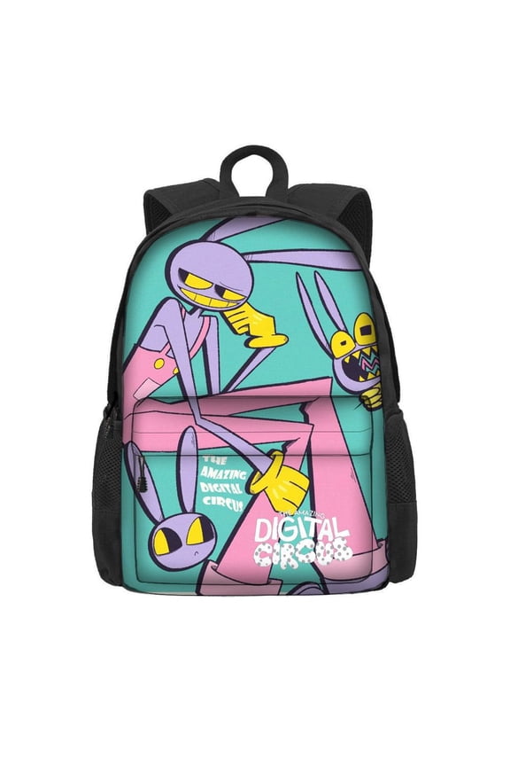 New cartoon anime cool digital fun circus 3D printed backpack, lightweight and durable, suitable for students, campus, outdoor sports, and cute backpack