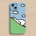 thumbnail image 1 of New cartoon duck Silicone Case for iPhone 15 14 13 12 11 pro Max mini X XR XS Max 78 15 plus SE2 lens protection soft back cover, 1 of 1