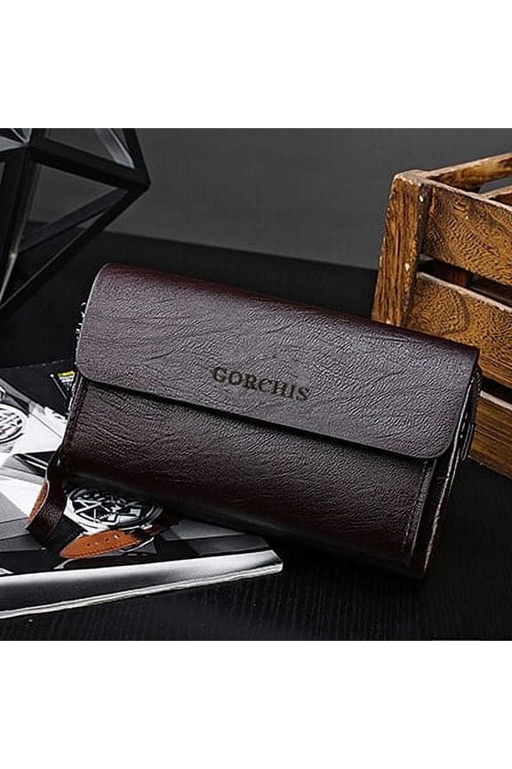 New combination lock wallet men's clutch bag large capacity retro business casual fashion Anti-theft password lock wallet