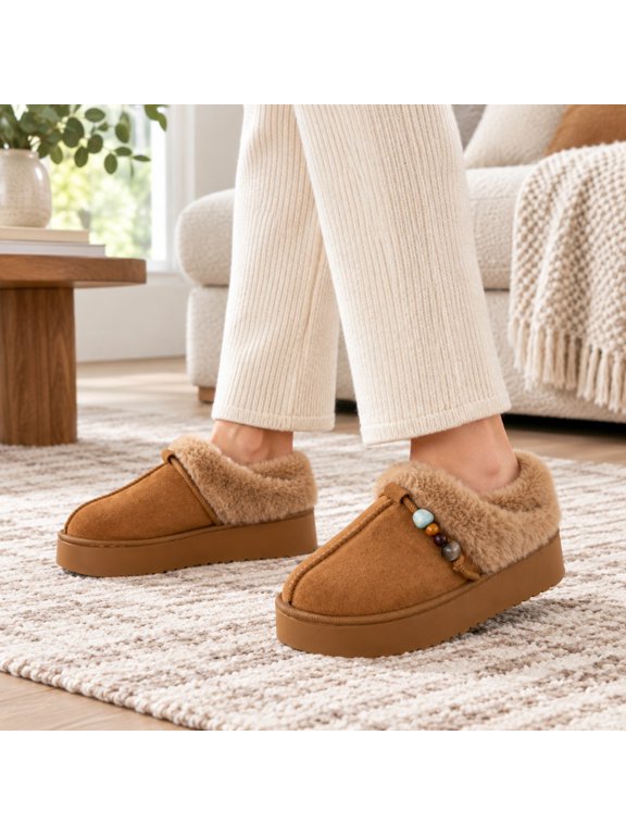 New cotton slippers women's home home home non-slip warm comfortable cotton drag couple plush matte cotton slippers men