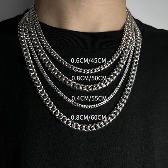 New creative and fashionable men's necklace set, Korean-style jewelry ...