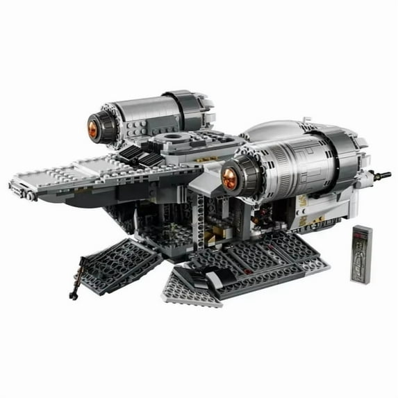 New creative spaceship high-tech starship fighter Mandalorian razor crest spaceship model toy building blocks for children adult