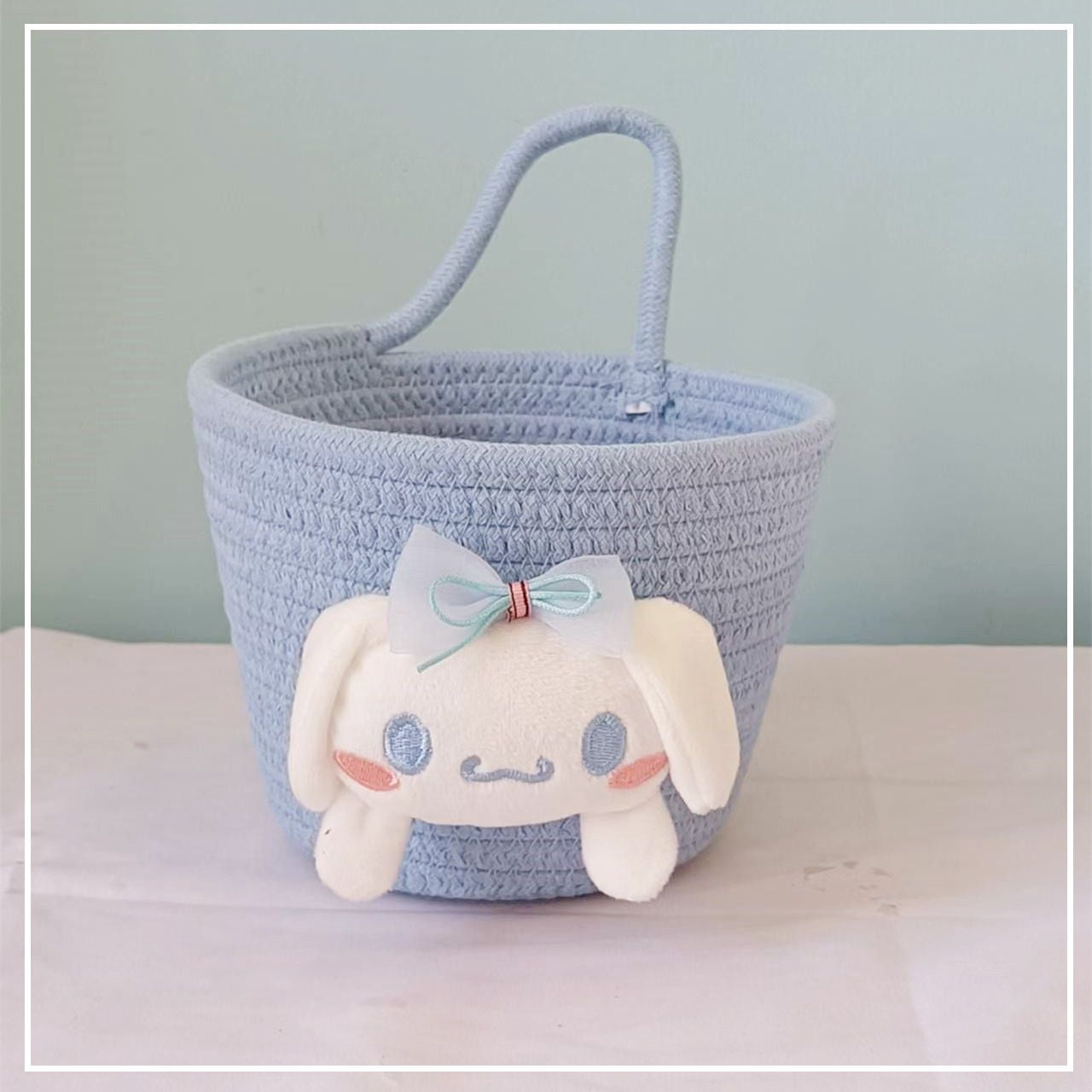 New cute Sifanrio My Melody Hello Kitty woven storage basket desktop ...