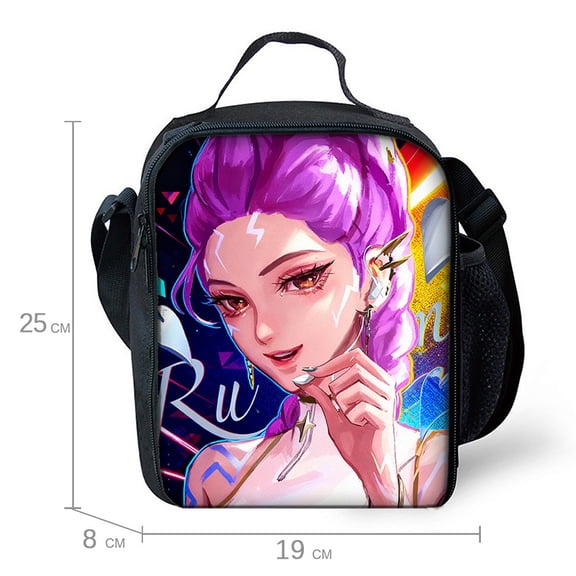 New cute cartoon Korean-style cool printed functional lunch bag for students, insulated lunch bag